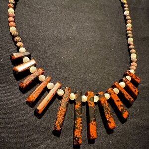Mahogany Obsidian necklace Native